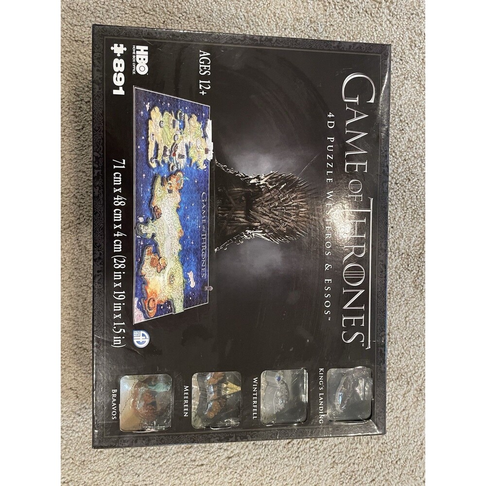 HBO Game of Thrones 4D Puzzle Westeros & Essos 891 Pieces New Sealed - Picture 4 of 10
